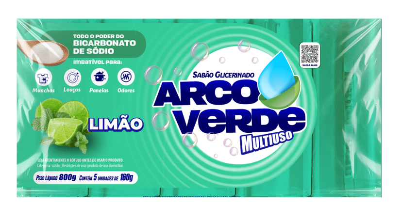 Sabão Arcoverde Multiuso Limão